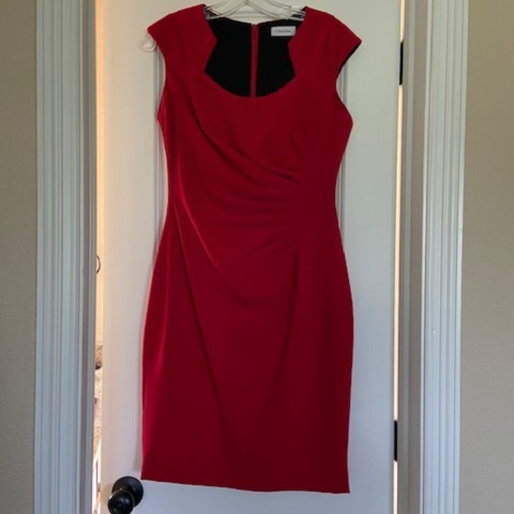 Calvin Klein - Red Shift Dress - Woman's size 4